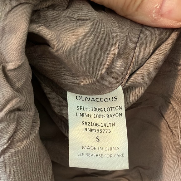 NWOT Olivaceous One Shoulder Boho Blouse Sz S - Picture 7 of 8